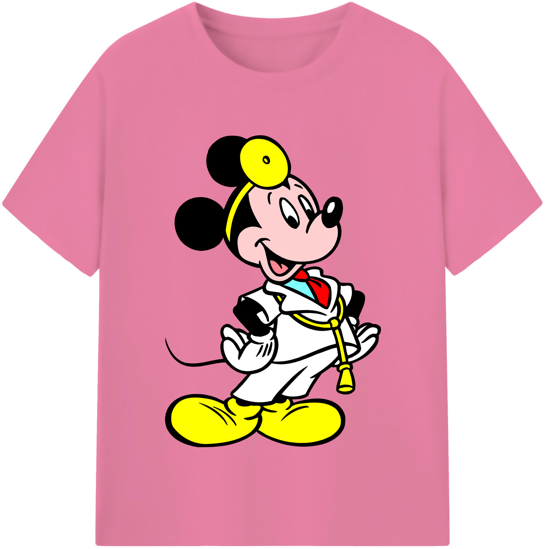 （画像用） ミッキーマウス Mickey Mouse 綿100％半袖Tシャツ（フロントプリント）